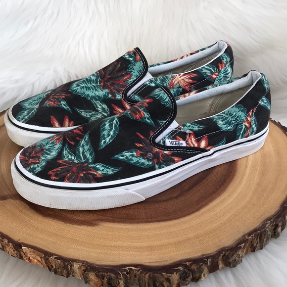 tropical slip on vans